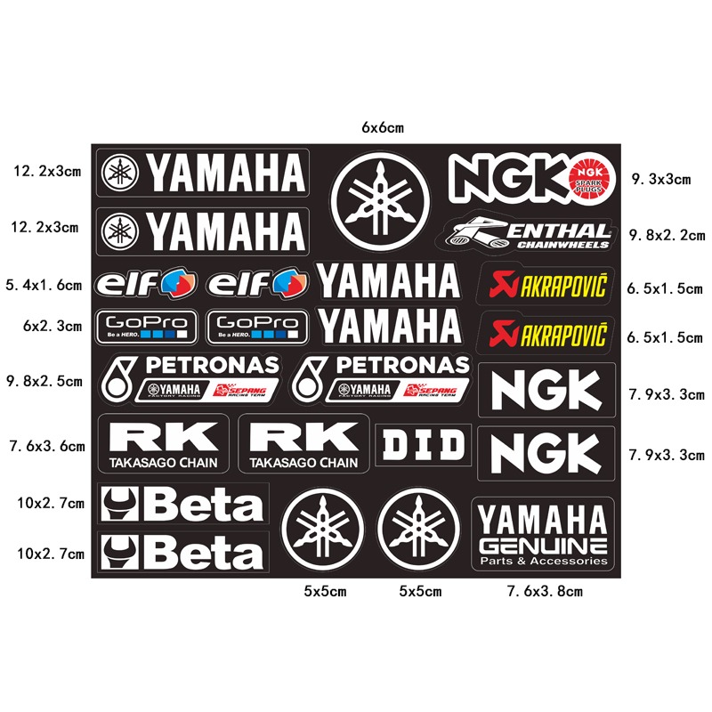 Motorcycle Gear Logo - Stiker Motor Bergaya Kelas Atas Helm