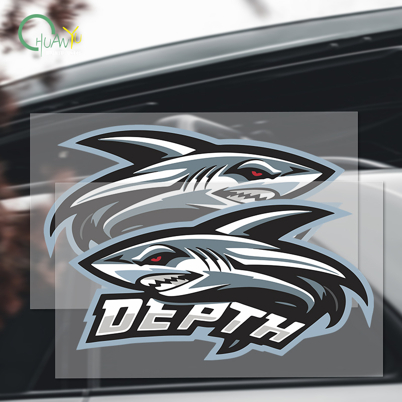 Motorcycle Gear Outlet - Stiker hiu dekorasi pribadi kreatif untuk