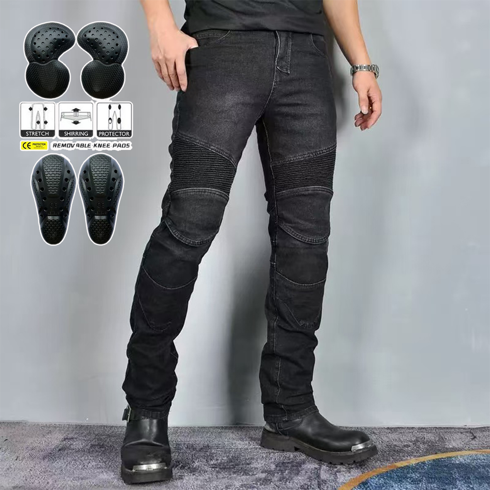 Motorcycle Gear Jeans - Celana Jeans Motocross pria, celana jins