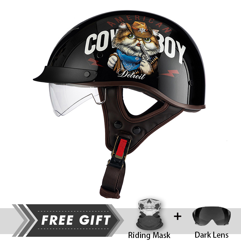 Motorcycle Gear In Store - Helm sepeda motor setengah wajah, helm