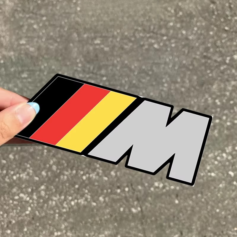 Motorcycle Gear Logo - Stiker logo mobil BMW seri M,