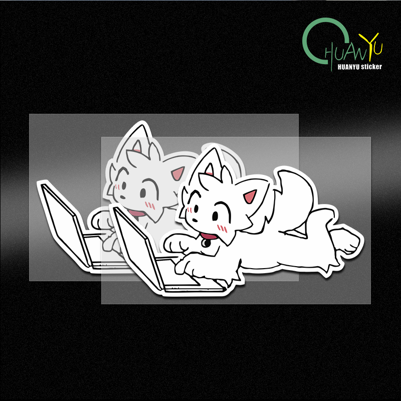 Motorcycle Gear For Dogs - Stiker mobil reflektif anjing anime kartun
