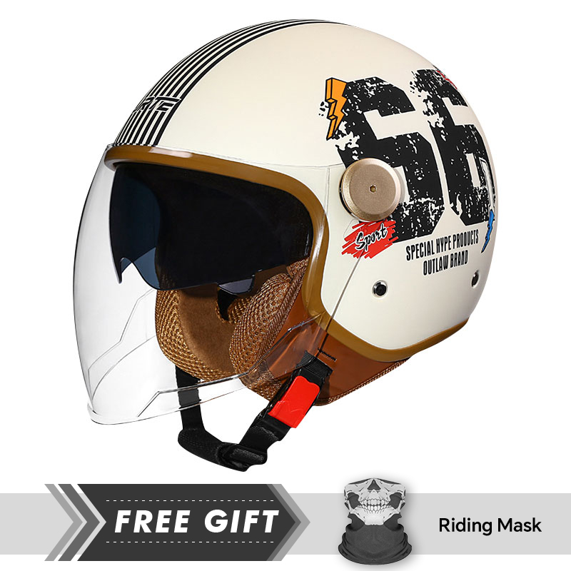 DOT ECE Disetujui Retro 3/4 Wa - Motorcycle Gear In Store ulasan dan harga