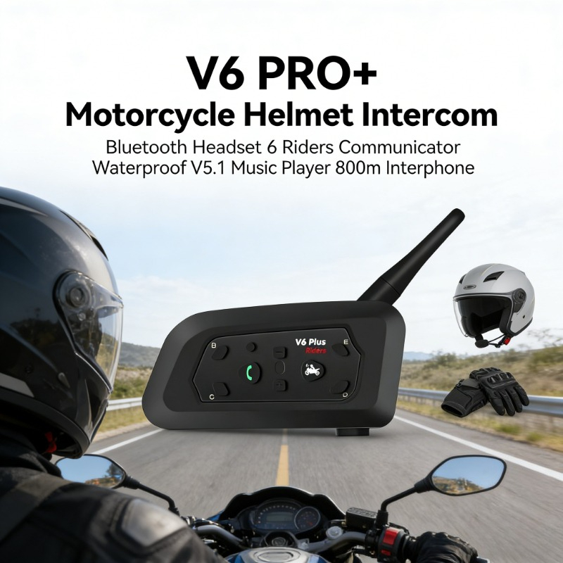 2026 NEW V6 PRO+ BT5.1 Interko - Intercom Headset Helmet ulasan dan harga