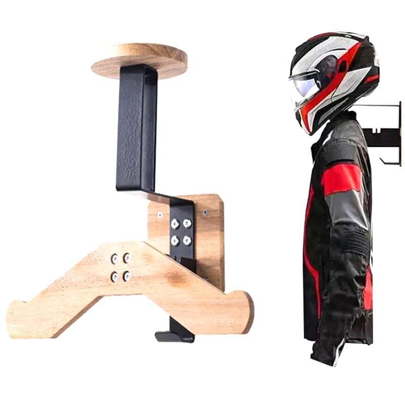 Tempat Helm Walnut Hitam - Hel - Motorcycle Gear Hanger ulasan dan harga