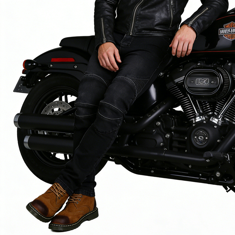 Celana Jeans Motor Trail Hitam - Motorcycle Gear Jeans ulasan dan harga