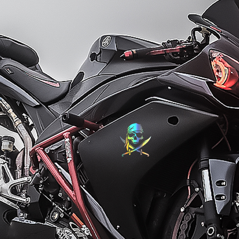 G172 tempelan tengkorak bajak  - Motorcycle Gear Outlet ulasan dan harga