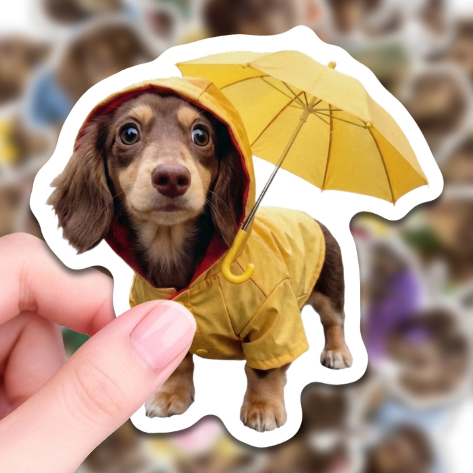 50 Buah Stiker Dachshund Lucu  - Motorcycle Gear For Dogs ulasan dan harga