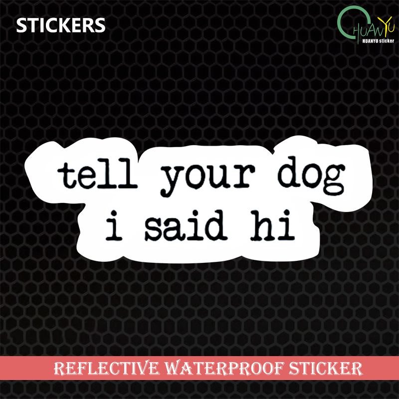 Stiker teks kreatif beri tahu  - Motorcycle Gear For Dogs ulasan dan harga