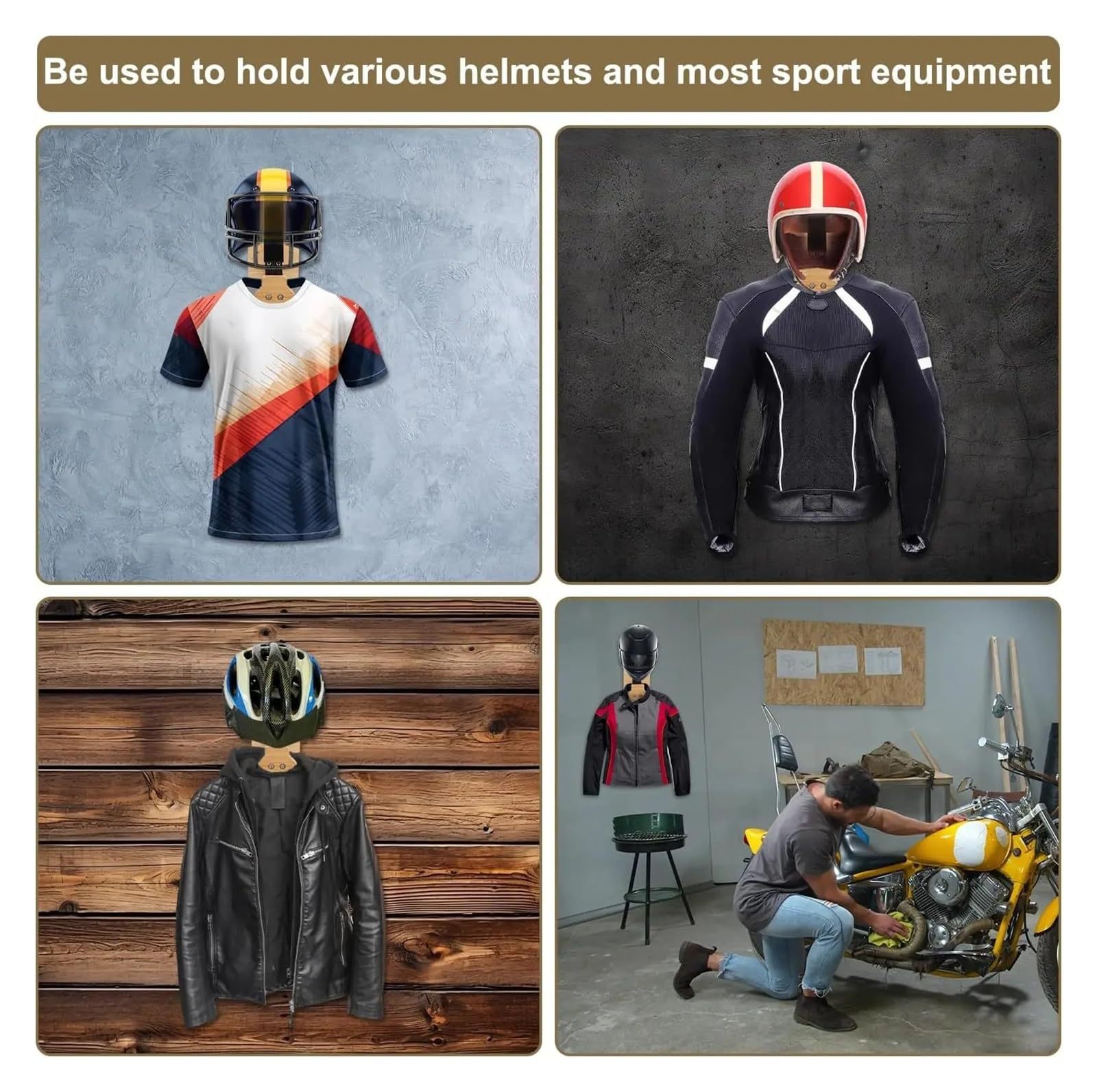 Gantungan Helm dan Topi Motor  - Motorcycle Gear Hanger ulasan dan harga